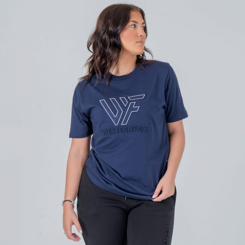 T-shirt Embossed logo Navy Blue
