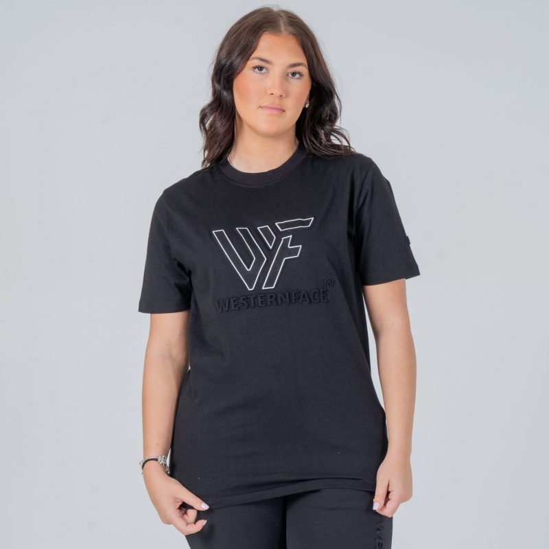 T-shirt Embossed logo black