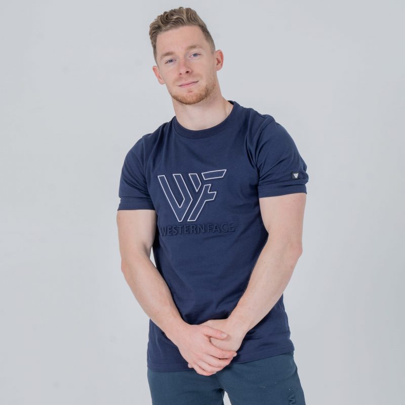 T-shirt Embossed logo Navy Blue