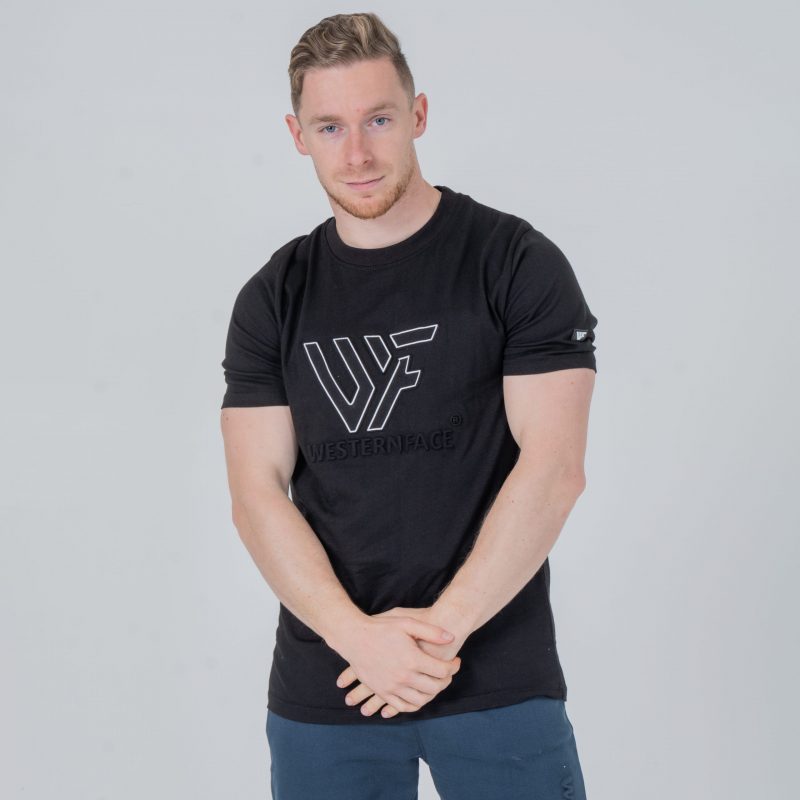 T-shirt Embossed logo black