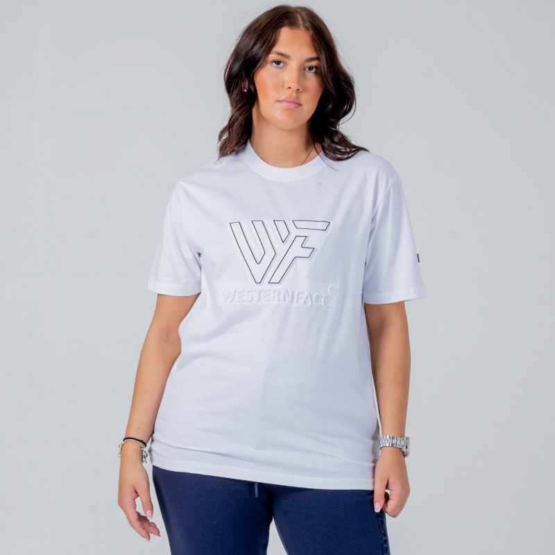 T-shirt Embossed logo White